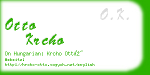 otto krcho business card